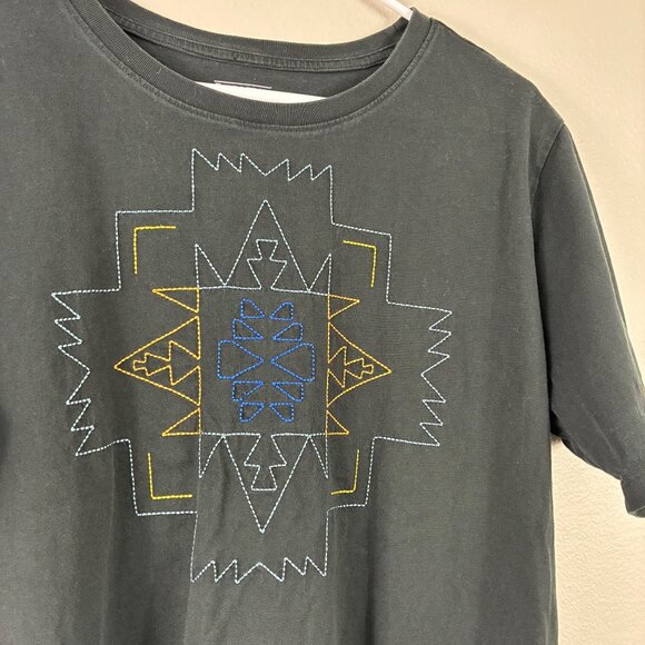 Pendleton Women’s Deschutes Embroidered Tee Harding Motif Sz XL Aztec Americana - Picture 2 of 6